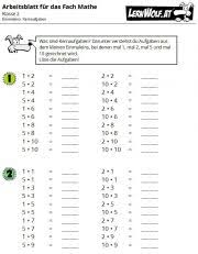 Obige tabelle zeigt die eisenform des zu verankernden eisens. Kleines Einmaleins Aufgaben Pdf