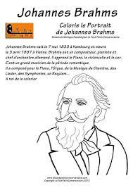 Johannes Brahms Compositeur De Musique Coloriage Enfants Dessin De Brahms Education Musicale Compositeurs Musique