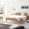 Design bett in weiß kiefer massivholz paletten. 1