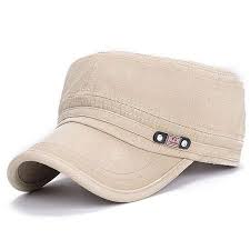 Washed Flat Top Hat Outdoor Sunscreen Military Army Peaked Dad Cap Vintage Military Military Hat Visor Hats