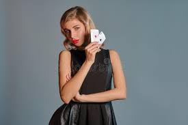 The restaurant was winding down after their lunch service (about 2:30pm) but by no means closing or even finished serving all the desserts. Blonde Girl In Black Stylish Dress Showing Two Playing Cards Posing Against Gray Background Gambling Entertainment Stock Photo Image Of Lucky Background 165211732