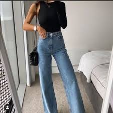 Zara Jeans Zara Hi Rise Wide Leg Jeans Tiktok Famous Poshmark