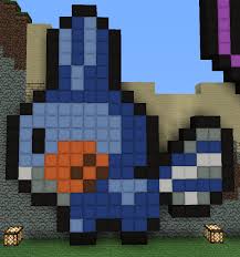 Minecraft Pixel Art Mudkip By Kawaii Panda San On Deviantart This was requested by collie mudkip and hence his name, he likes them😃. minecraft pixel art mudkip by kawaii