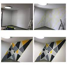 Еine wand streichen mit geometrischen mustern? 9 Wand Streichen Muster Ideen Wand Streichen Muster Wandgestaltung Wande Streichen