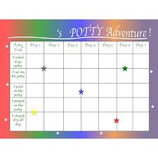 potty training chart training certificate multi color 4 sheets for 4 weeks of training