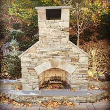 36 Standard Outdoor Fireplace With Finished With Natural Stone Veneer Outdoor Fireplace Plans Backyard Fireplace Diy Outdoor Fireplace