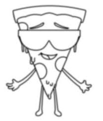 There is a collection of delicious pizza below. Pizza Steve Front View Bold Line Coloring Page Pizza Steve Coloring Pages Coloring Pages For Boys