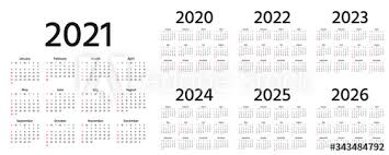 When is the first day of fall 2019? Fototapete Calendar 2021 2022 2023 2024 2025 2026 2020 Years Vector Illustration Simple Template Maradaisy