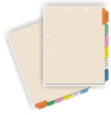 Chart Dividers File Backs Dividers Spokane Wa Chart Organizers