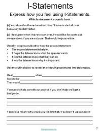 Problem Solving Role Playing Friendship Edition Counseling Worksheets I Am Statements Counseling Activities