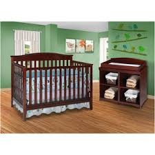 Black Baby Crib With Changing Table Delta Bailey 4 In 1 Fixed Side Crib And Changing Table Combo Black Cherry Espresso Crib And Changing Table Combo Cribs Nursery Essentials