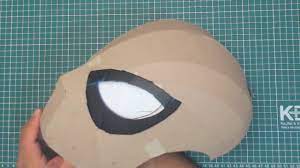 This Is My Second Attempt Of My Shutter Lenses For The Spiderman Mask I Took Some Shots Of The Process Qualit Spiderman Mask Cardboard Mask Spiderman Drawing
