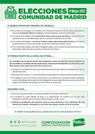 El consejo nacional electoral (cne) dio a conocer este 12 de enero del 2021 un protocolo para contener la propagación de la pandemia del. Puedo Votar El 4 De Mayo En Las Elecciones De La Comunidad De Madrid Fetico Te Aporta Las Claves Para Ejercer Tu Derecho