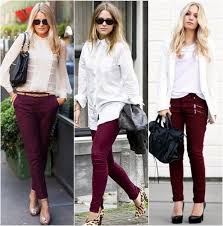 Calça Vinho Combina Com O Que Para 2012 Burgundy Looks Com Calca Vinho Calca Vinho Looks