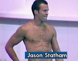 Buzz cut or bald with stubble beard. Jason Statham Dives For England At 1990 Commonwealth Games Daily Mail Online