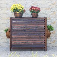 A finish or a color is up to you. Anti Corrosion Solid Wood Air Conditioner Outer Machine Assembly Flower Stand Decorative Outdoor Air Conditioning Cover