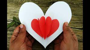 Apply glue on those hearts too, and add another layer of heart halves (and another, and another…) Diy Easy Pop Up Heart Card Making Tutorial Handmade Love Heart Shaped Valentine Cards Craftastic Youtube