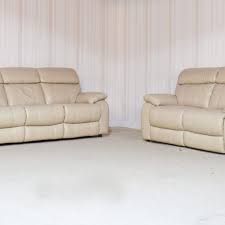 Homeflair Moreno Cream Leather 3 Seater 2 Seater Sofa 18b Cream Leather Sofa 2 Seater Sofa Sofa