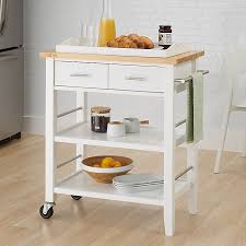 trinity wood kitchen cart with drawers