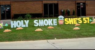 Birthday Lawn Signs Rental Over The Hill Yard Greetings Lawn Card Firemen Smoke Signs Rental Michigan Yard Greetings Birthday Lawn Signs Birthday Yard Signs Yard Cards