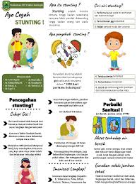 Adapun penyebab anak balita pendek/kekerdilan (stunting) adalah sebagai berikut: Pamflet Stunting