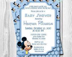 Baby Mickey Mouse Baby Shower Invitation Baby Mickey Mouse Invitations Baby Sho Mickey Mouse Baby Shower Baby Shower Invitations For Boys Mickey Baby Showers