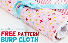 And if you'll be giving your burp cloths as a gift, have fun with your presentation! Free Burp Cloth Pattern So Cute Applegreen Cottage