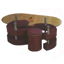 A rectangular table would also work if the sides of the sofa aren't super long (you don't want to leave anyone sitting on the edges of the sides without easy access to a table, afterall). Stylish S Shaped Center Tea Table In Wholesale Price