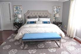 Gray on the floor, white on the ceiling, navy blue in the back in a room flooded by light; Light Blue And Grey Bedroom Decor Novocom Top