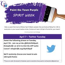 During the month of february, we charged relayers from across the country to recruit teams to sign up for relay for life. Twitter Tuesday Relay For Life Marketing Images Spirit Week