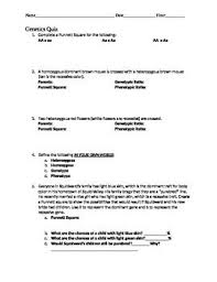 Genetics Quiz Monohybrid Punnett Square Punnett Squares Biology Labs Quiz