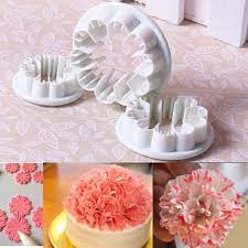 3 Pc Set Carnation Flower Sugarcraft Cutter Fondant Flowers Fondant Decorations Creative Cake Decorating