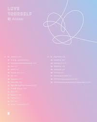 Love Yourself 結 Answer Tracklist Bts Bts Love Yourself Album Bts Love Yourself Album