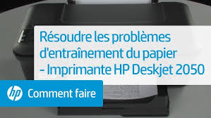 Une imprimante à jet d'encre, copieur et scanner. Resoudre Les Problemes D Entrainement Du Papier Imprimante Tout En Un Hp Deskjet 2050 Hpsupport Youtube