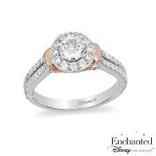 Enchanted Disney Cinderella 1 Ct T W Diamond Frame Collar Engagement Cinderella Engagement Rings Disney Engagement Rings Moissanite Engagement Ring Rose Gold