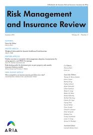 We did not find results for: Risk Management And Insurance Review Wiley Online Library