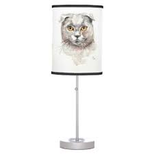 Scottish Fold Cat Table Lamp Watercolor Gifts Style Unique Ideas Diy Cat Scottish Fold Lamp Pet Gifts