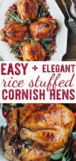 For smaller christmas dinners cornish game hens are a big. Cornish Hens With Apple Cranberry Rice Stuffing Recipe Roasted Cornish Hen Cornish Hen Recipe Easy Cornish Hen Recipe