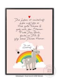 Regenbogen Einhorn Smart Art Kunstdrucke Geschenk Poster Deko Bild Kunst Einhorn Taufe Dek Birthday Poster Diy Fun Wedding Invitations Birthday Quotes