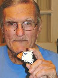 Beautifully painted rock at Edgefield's Veterans Park