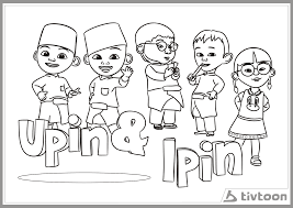 Maybe you would like to learn more about one of these? Lukisan Upin Ipin Hitam Putih Cikimm Com
