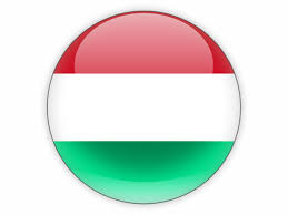 Round icon. Illustration of flag of Hungary