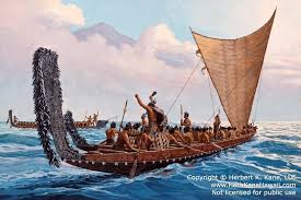 War Canoes Of The New Zealand Maori C41 Maori Maori People Polynesian People