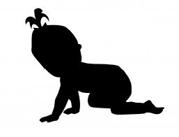 Baby Girl Crawling Silhouette Free Stock Photo Public Domain Baby Silhouette Cute Baby Drawings Baby Girl Art