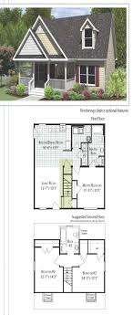 Country Style Cape Cod Home 1406 Square Feet With A Simple Front Porch This Floor Plan Connects The Kitchen And Dinni Floor Plans Cape Cod House Country Style