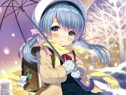 Maybe you would like to learn more about one of these? Desktop Wallpaper Winter Cute Anime Girl Umbrella Hd Image Picture Background Rtzn7v