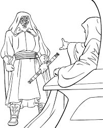 Chinese dragon coloring pages to print. Darth Maul Vs Qui Gon Jinn In Star Wars Coloring Page To Print And Download