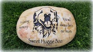 Dog Memorial River Rock Large Size With Vectorized Photo Engraved Earth Surface Engraving Personalized Garden Stones Pet Memorial Gifts Stone Engraving