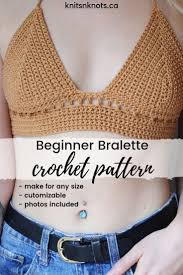 Maybe you would like to learn more about one of these? Pattern To Make Your First Bralette With Photo Tutorials Instructions To Customize It Crochet Bralette Pattern Crochet Bra Pattern Crochet Tops Free Patterns