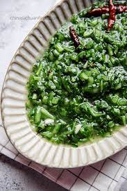 Radish Green Turnip Green Stir Fry China Sichuan Food Radish Greens Turnip Greens Vegetarian Chinese Recipes